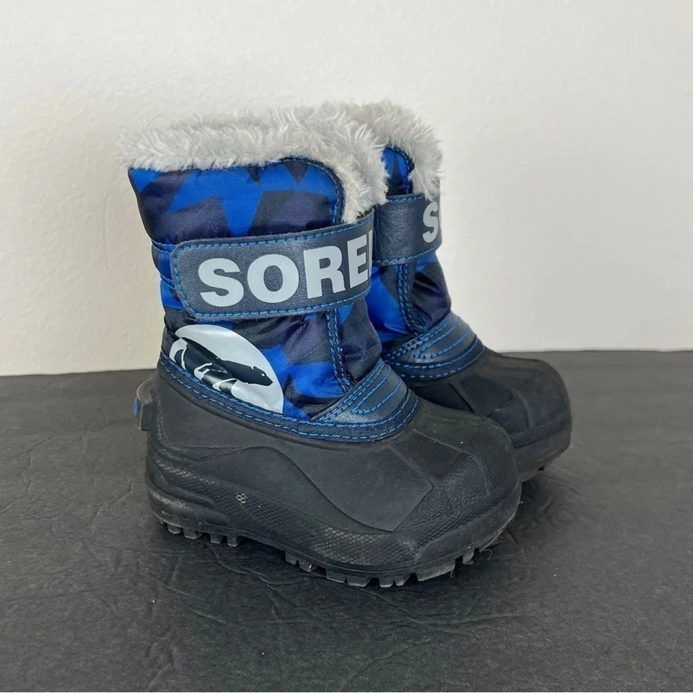 SOREL Baby/Toddler Camo Snow Commander Lined Insulated Waterproof Boots